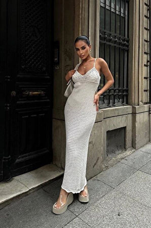 Artesmis Askılı Ajurlu Elbise 2773