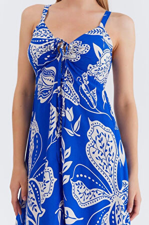 Askılı Viscon Elbise  aks