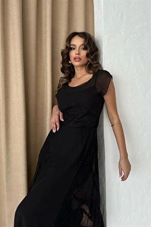 Archernar Şifon Tül Elbise 27048