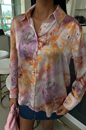 Batik Desenli aten Gömlek 3409