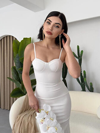 Dominic Eteği Büzgülü idi Boy Elbise