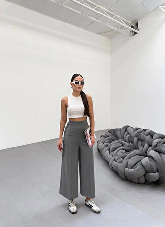 230 Gr Poly Viscose Full Lycra Metal Toka Aksesuarli Pantolon