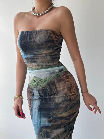 ountain traplez Tül Elbise