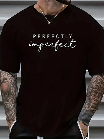 Erkekler Için PERFECTY Günlük Tişört   iyah