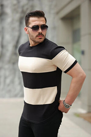 Erkek Parçalı Renk Kısa Kollu Tişört