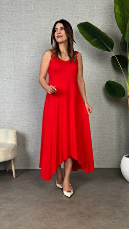 Kadın Omuz Askılı Toka Detay axi Boy Elbise