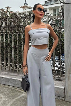 Crop Plazzo Pantolon Takım 1015508