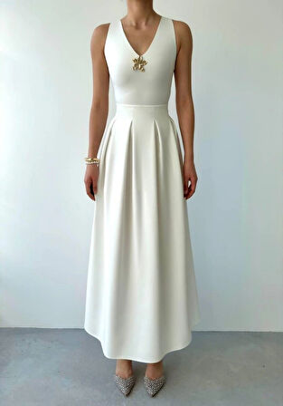 ate Yıldız Detaylı Elbise