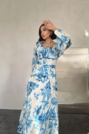 avi Arkası Gipeli Uzun Elbise