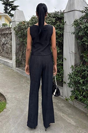 ıfır Kollu Bluz Batik Desenli Pantolon İkili Takım 1018108