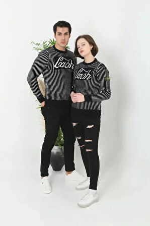 Erkek Bisiklet Yaka Yün Örmeli Triko Kazak  iyah