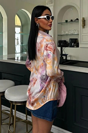 Batik Desenli aten Gömlek 3409