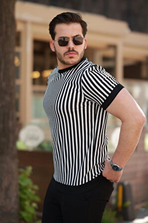 Erkek iyah Beyaz örme Pamuklu Kumaş Kısa Kollu Tshirt