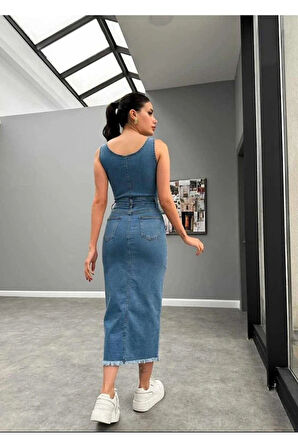 avi ikralı Kot Jile Elbise