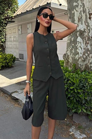 idi Şortlu Ve Yelekli Viscon Takım 10167