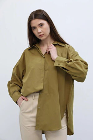 Uzun Kol Gömlek  Koyu Haki