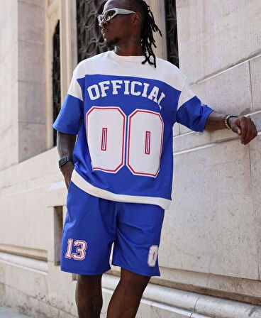 Dijital 00 Baskılı Şortlu Takım  avi