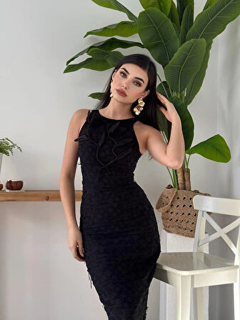 ers Çiçek Detaylı Elbise