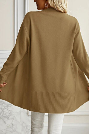 Kadın Uzun Kollu önü Açık Triko Hırka