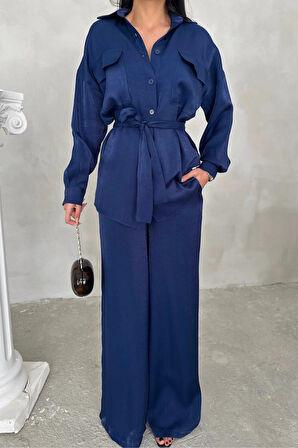 İLİ KUAŞ ALAŞ PANTOLON  GÖLEK TAKI  Lacivert