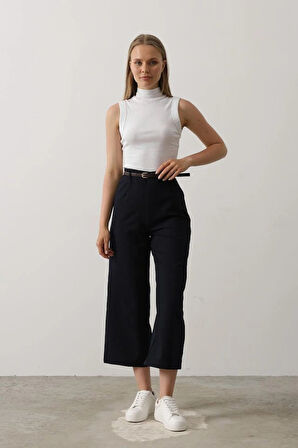 Kemer Pens Detaylı Pantolon  Lacivert