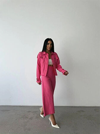 KETEN PÜKÜ DETAYI GÖEKPANTOON TAKI  Fuşya