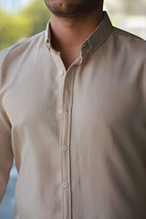 Erkek Uzun Kollu Regular ofya Keten Gömlek