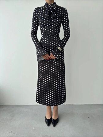 Potenza Puantiyeli Elbise