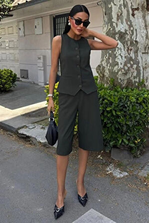 idi Şortlu Ve Yelekli Viscon Takım 10167