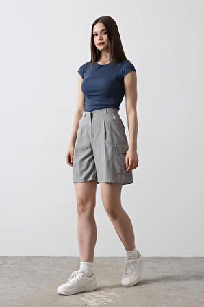 Cargo Cepli Şort  Gri