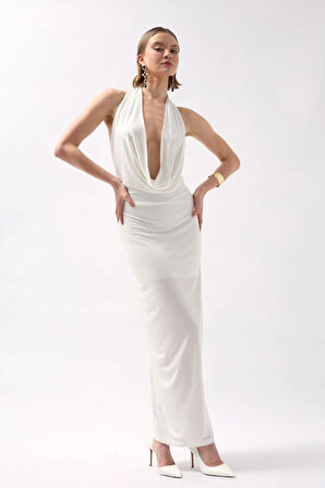 Şal Yaka Dekolte axi Elbise