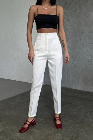 Yüksek Bel Pensli̇ Pantolon