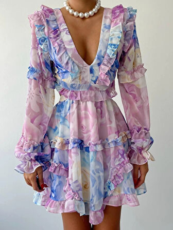 Avellino ırt Dekolteli Elbise