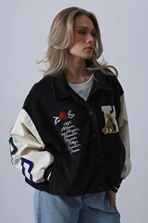 Kaşe Biker Ceket  iyah