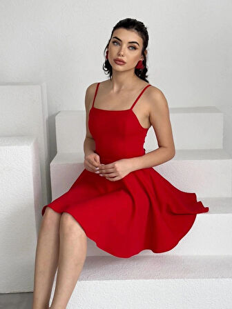 Pole İp Askılı Elbise