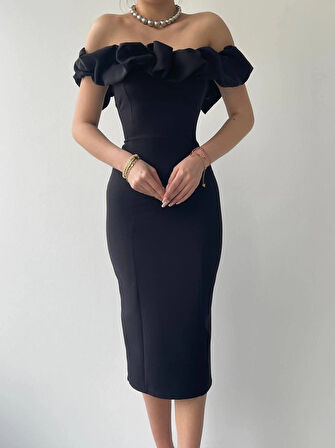 Popi adonna Yaka Kalem Elbise