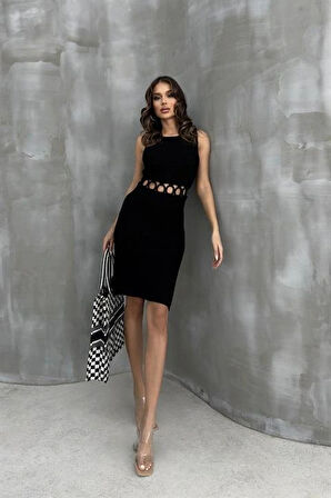 Estelya Cut Out Mini Elbise 257101