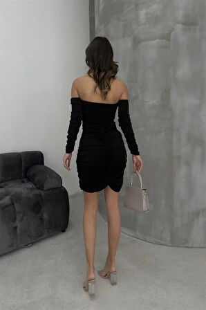 Estelya Cut Out Mini Elbise 257101