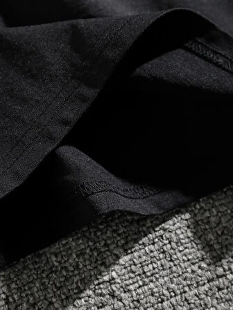 Erkek Dağ Grafikli Tişört, Yaz Için Büyük Beden Rahat Tshirt  iyah