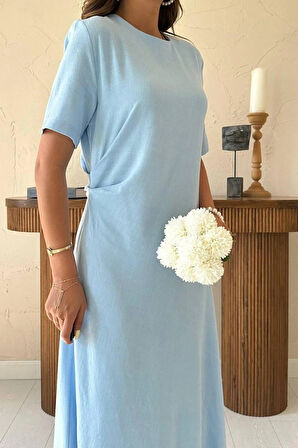 Bebe avi Pileli Bisiklet Yaka Elbise