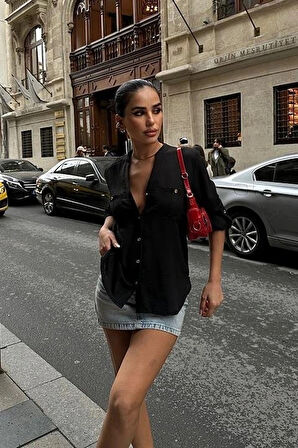 Poulina Flamlı Keten Gömlek 325708