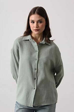 üslin Uzun Kol Gömlek  Haki