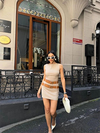 POYVİCON ÇİFT KEER DETAYI EBİE  Bej