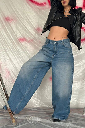 avi Geniş Paça Jeans Pantolon