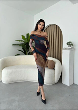 Sevilla adonna Yaka Tül Elbise