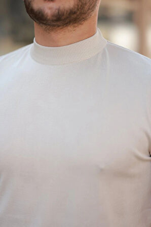 Erkek Yarım Balıkçı Yaka Kısa Kollu Tişört