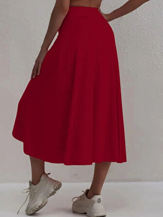 Kadın Cep Detay Taytlı Sandy Etek