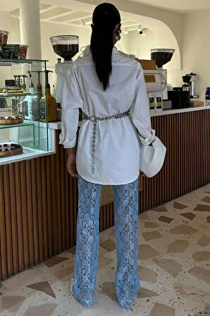 İçi Astarlı Dantel Pantolon 0081