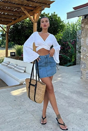 Cecile Denim ini Etek 401517