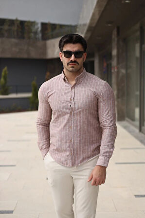 Erkek çizgi Desenli Gömlek